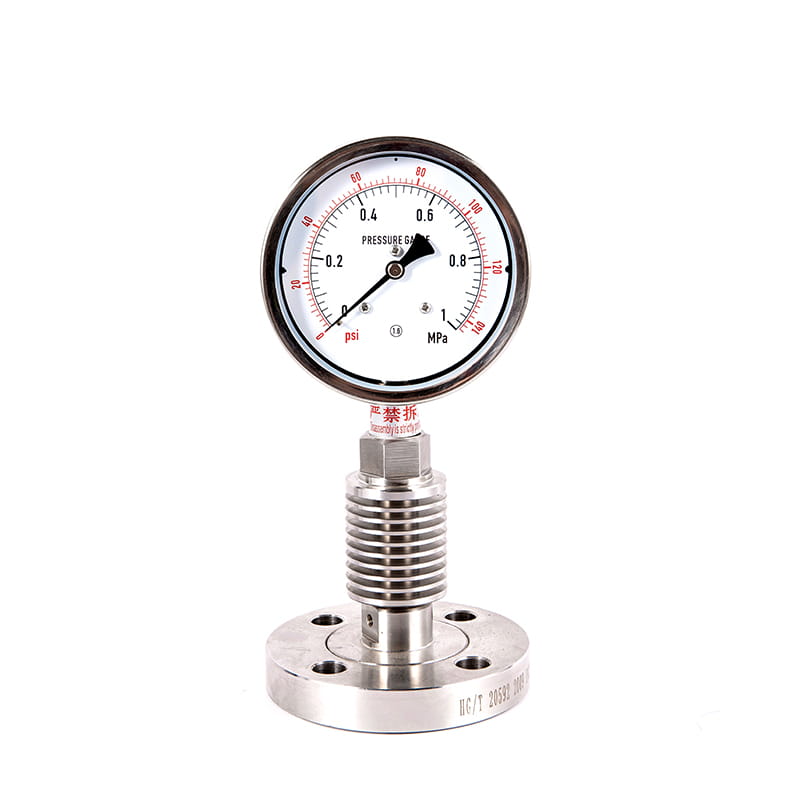 Y-M-serien alle rustfritt stål sanitær sterilt membran trykkmålere